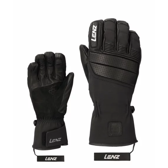 Manusi schi din piele, pentru barbati, Lenz Think About Ski Glove, negru