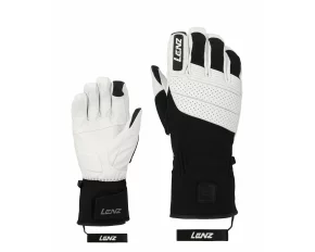 Manusi schi din piele, pentru barbati, Lenz Think About Ski Glove, alb