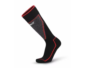 Set 2 perechi de sosete pentru schi, LENZ Performance Ski, culoare negru-rosu