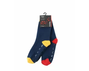 Set 2 perechi sosete pentru copii, antiderapante, Lenz Kids Rubber Prin, albastru