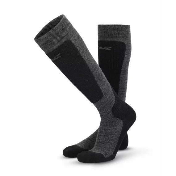 Sosete de schi, Lenz Think About Merino Winter 3, gri-negru