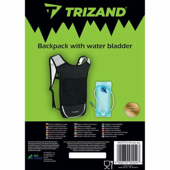 Rucsac cu rezervor de hidratare pentru alergare, ciclism, drumetie, Trizand Water Bag Backpack, volum rezervor 2l