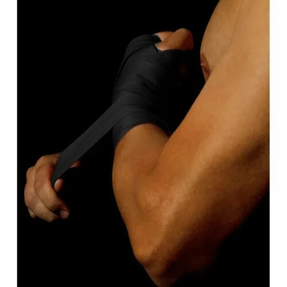Set 2 fase pentru box, Trizand Boxing Bandages 4m, culoare negru
