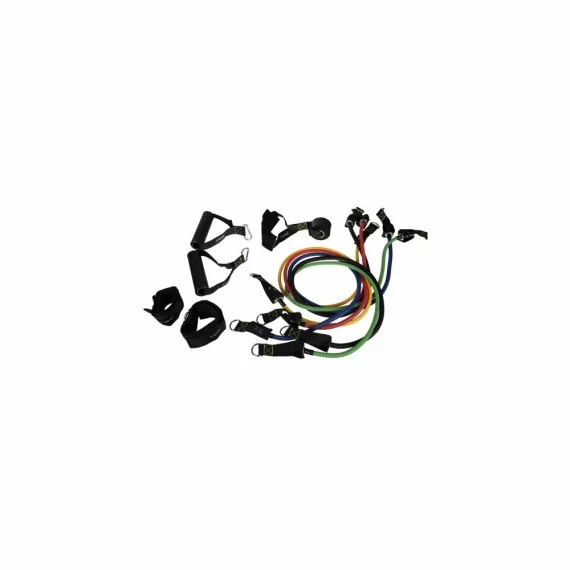 Set 5 benzi pentru fitness, Trizand Exercises Band, include saculet transport si accesorii