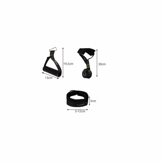 Set 5 benzi pentru fitness, Trizand Exercises Band, include saculet transport si accesorii