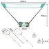 Set complet de badminton pliabil, Trizand Badminton in case, include 2 rachete, 2 fluturasi fileu si suport, geanta de transport
