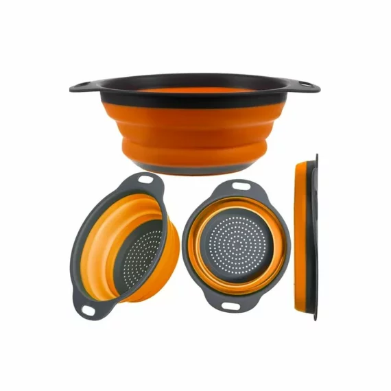 Strecuratoare pliabila, Ruhhy Collapsible bowl, culoare portocaliu-gri