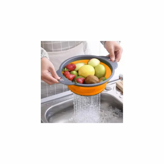 Strecuratoare pliabila, Ruhhy Collapsible bowl, culoare portocaliu-gri