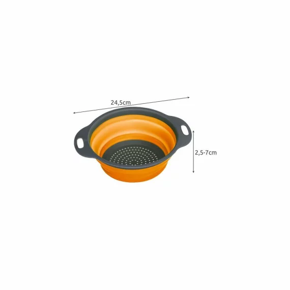 Strecuratoare pliabila, Ruhhy Collapsible bowl, culoare portocaliu-gri