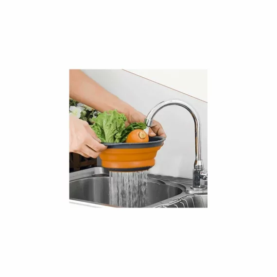 Strecuratoare pliabila, Ruhhy Collapsible bowl, culoare portocaliu-gri