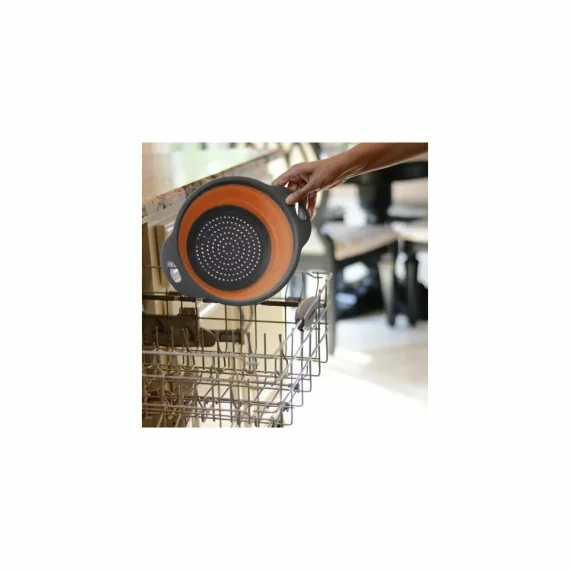 Strecuratoare pliabila, Ruhhy Collapsible bowl, culoare portocaliu-gri
