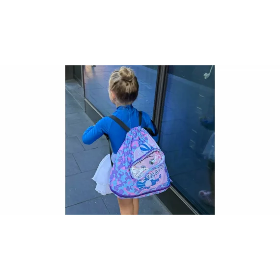 Rucsac impermeabil inot/piscina/plaja pentru copii, model sirena, violet