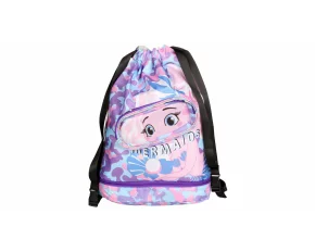 Rucsac impermeabil inot/piscina/plaja pentru copii, model sirena, violet