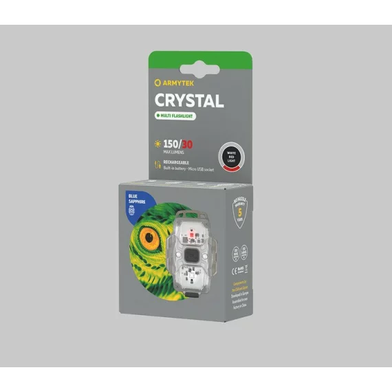 Lanterna multifunctionala ArmyTek Crystal Blue, 148 lumeni, LED albastru, transparent