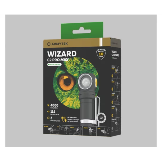 Lanterna multifunctionala Armytek Wizard C2 Pro Max Magnet USB, 4000 lumeni - lumina alba