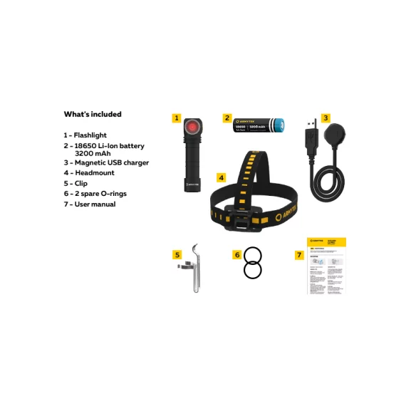 Lanterna multifunctionala Armytek Wizard C2 WR Magnet USB, 1100 lumeni - lumina alb/rosu