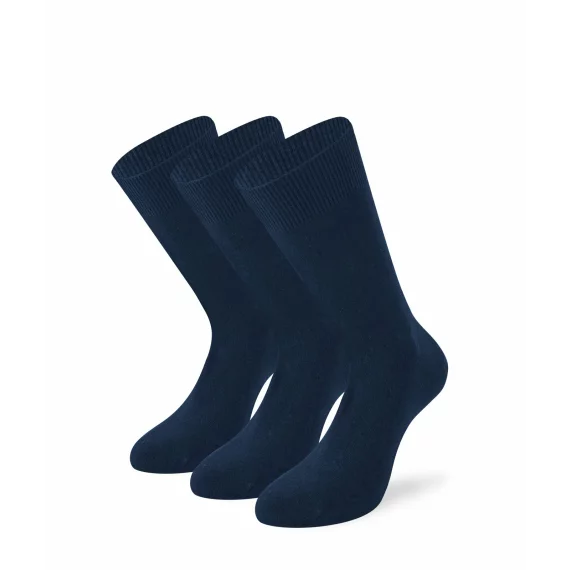 Set 3 perechi sosete Lenz Men Basic, albastru marin