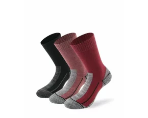 Set 3 perechi sosete Lenz Performance Multisport, rosu