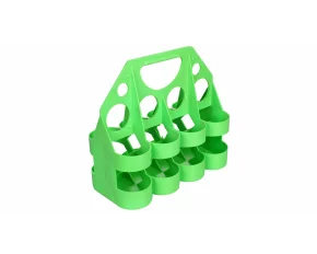 Suport 8 bidoane din plastic, verde