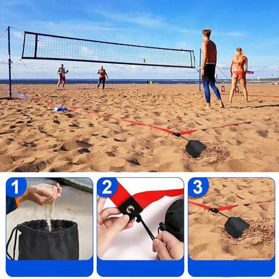 Set linii marcare teren volei pe plaja Merco Beach Tour