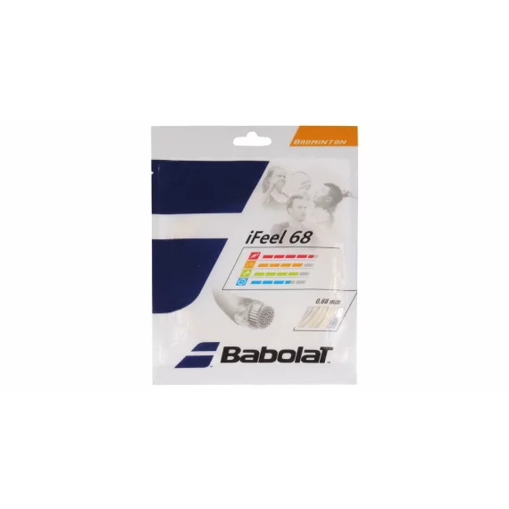 Racordaj pentru rachetele de badminton Babolat iFeel 68 10,2 m, alb