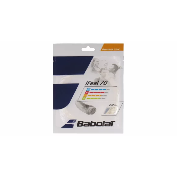 Racordaj pentru rachetele de badminton Babolat iFeel 70 10,2 m, alb