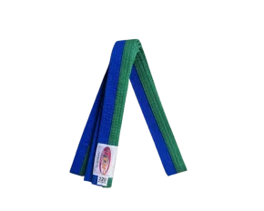 Centura din bumbac pentru kimono, Top Budo, lungime 220 cm, culoare albastru-verde