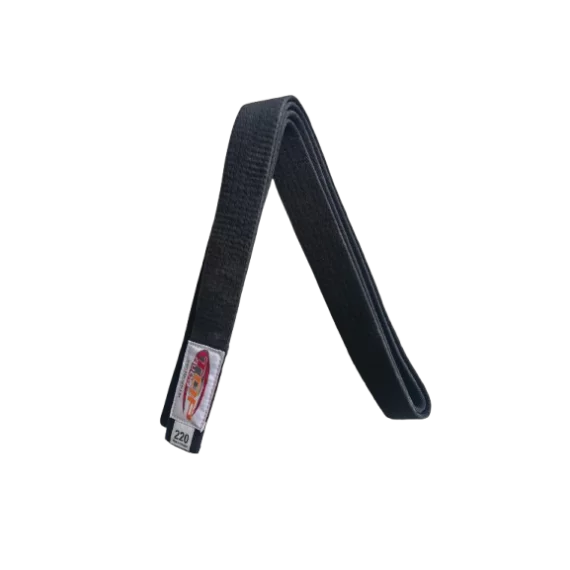 Centura din bumbac pentru kimono, Top Budo, lungime 220 cm, culoare negru