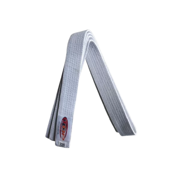 Centura din bumbac pentru kimono, Top Budo, lungime 220 cm, culoare alb