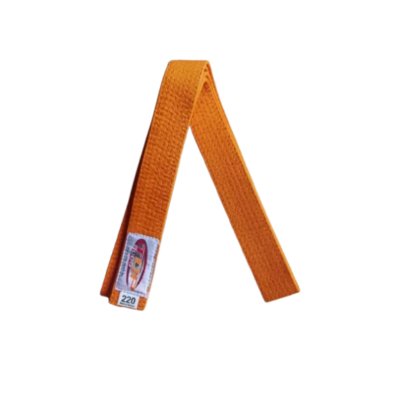 Centura din bumbac pentru kimono, Top Budo, lungime 220 cm, culoare portocaliu