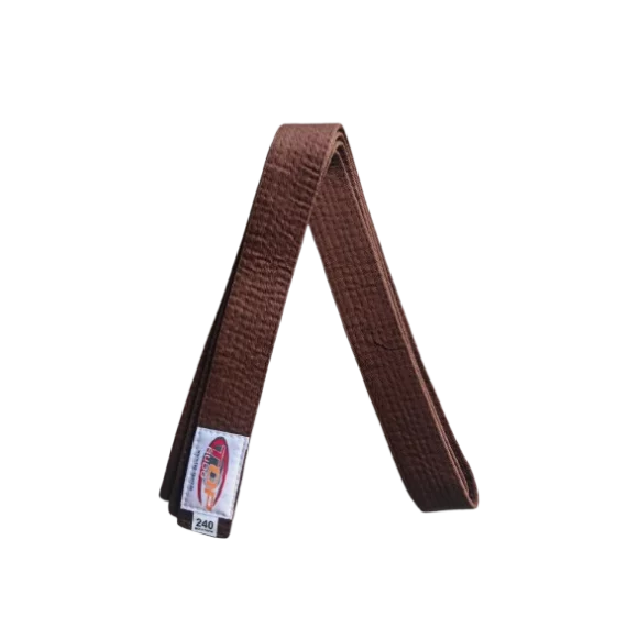 Centura din bumbac pentru kimono, Top Budo, lungime 240 cm, culoare maro