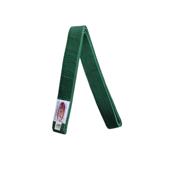 Centura din bumbac pentru kimono, Top Budo, lungime 240 cm, culoare verde