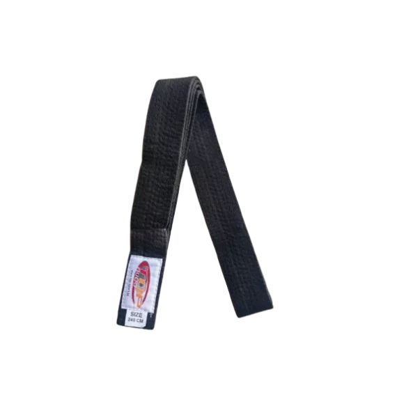 Centura din bumbac pentru kimono, Top Budo, lungime 240 cm, culoare negru