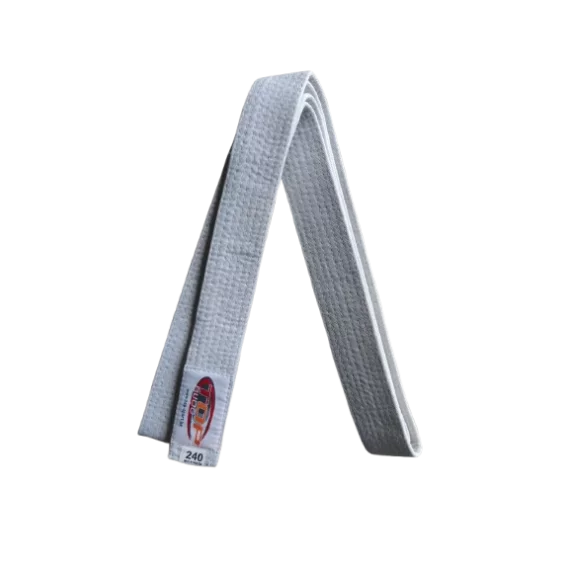 Centura din bumbac pentru kimono, Top Budo, lungime 240 cm, culoare alb