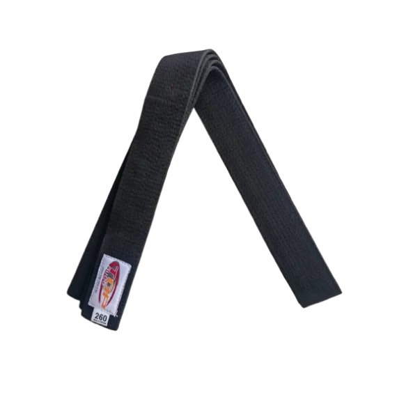 Centura din bumbac pentru kimono, Top Budo, lungime 260 cm, culoare negru