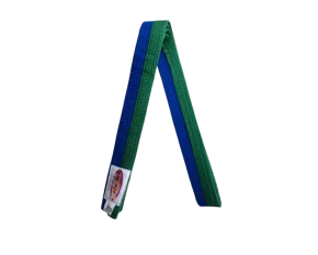 Centura din bumbac pentru kimono, Top Budo, lungime 260 cm, culoare albastru-verde