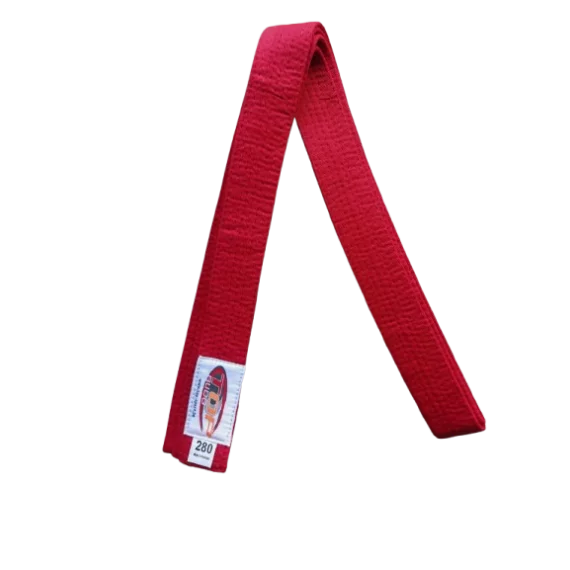 Centura din bumbac pentru kimono, Top Budo, lungime 280 cm, culoare rosu