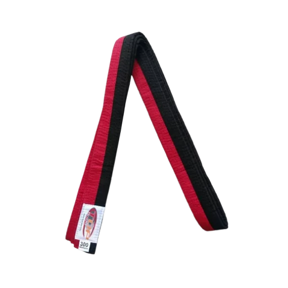 Centura din bumbac pentru kimono, Top Budo, lungime 300 cm, culoare rosu-negru