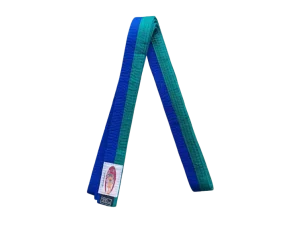 Centura din bumbac pentru kimono, Top Budo, lungime 300 cm, culoare albastru-verde