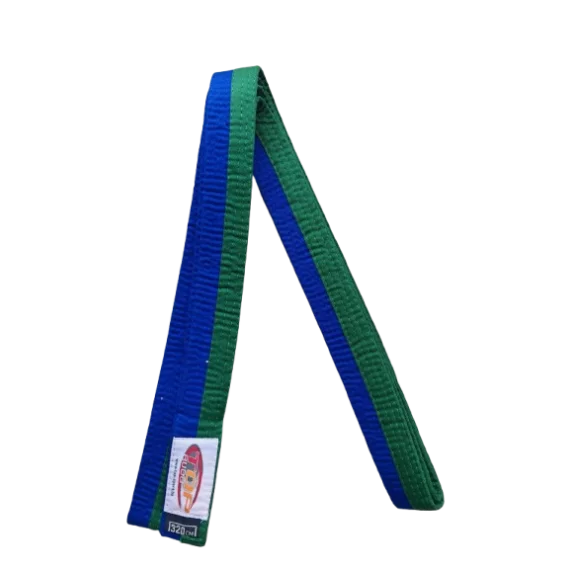 Centura din bumbac pentru kimono, Top Budo, lungime 320 cm, culoare albastru-verde