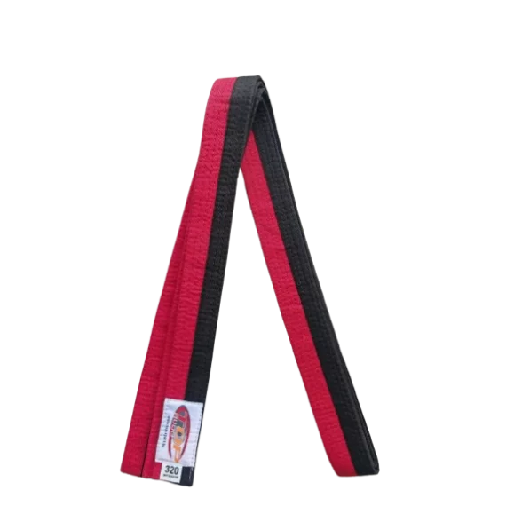 Centura din bumbac pentru kimono, Top Budo, lungime 320 cm, culoare rosu-negru