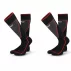 Set 2 perechi de sosete pentru schi, LENZ Performance Ski, culoare negru-rosu