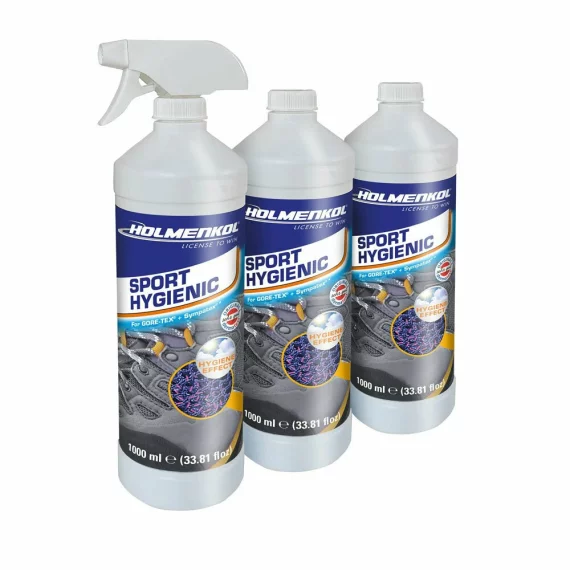 Solutie odorizanta si antibacteriana pentru incaltaminte, casti, manusi, genti, rucsacuri, Holmenkol Sport Hygienic, 3000 ml