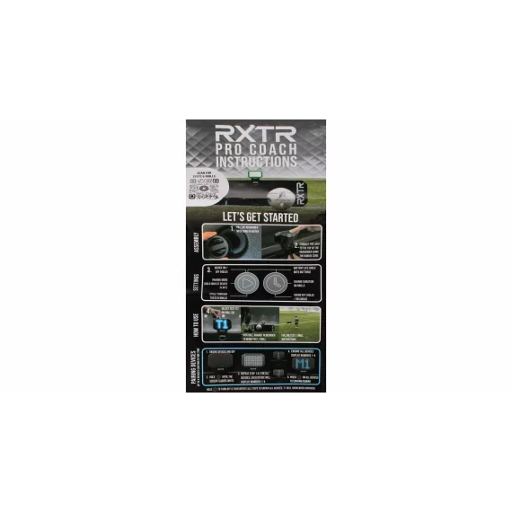 Rebounder fotbal Quickplay RXTR Home Coach cu panou LED si markere podea