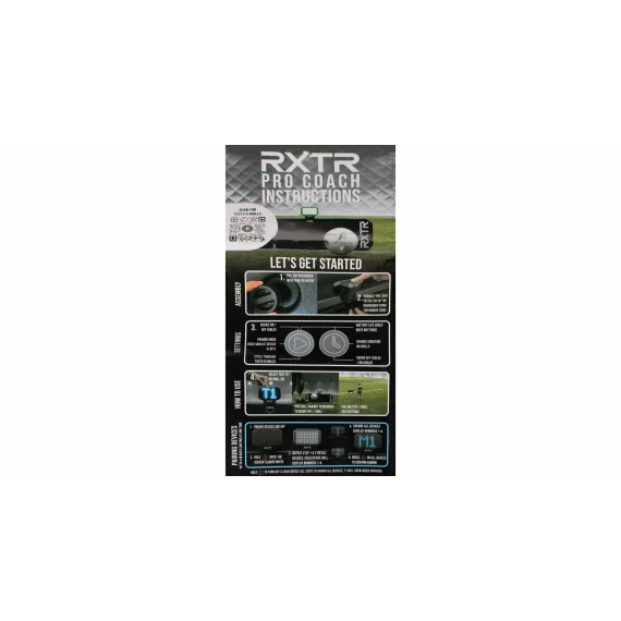 Rebounder fotbal Quickplay RXTR Pro Coach cu panou LED si markere podea