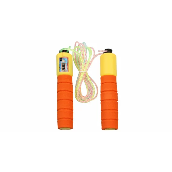 Coarda sarituri  JR 33, cu contor, lungime ajustabila, galben