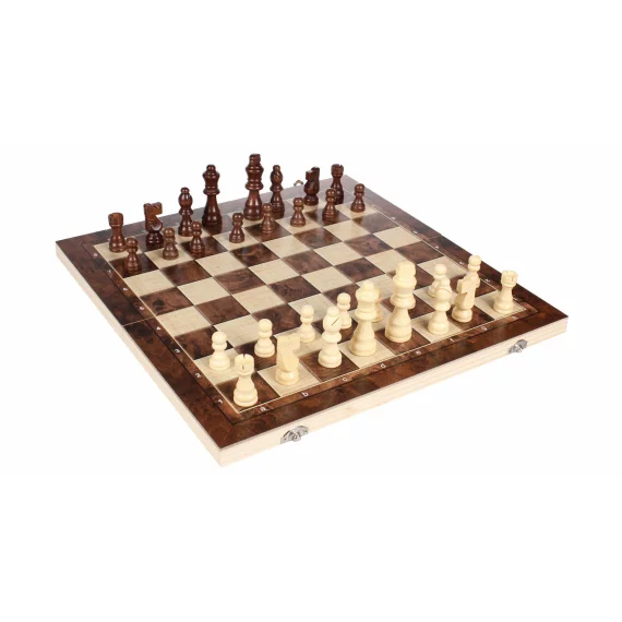 Tabla sah 3 in 1 Exclusive 3v1, dimensiuni 39 x 39 x 2 cm