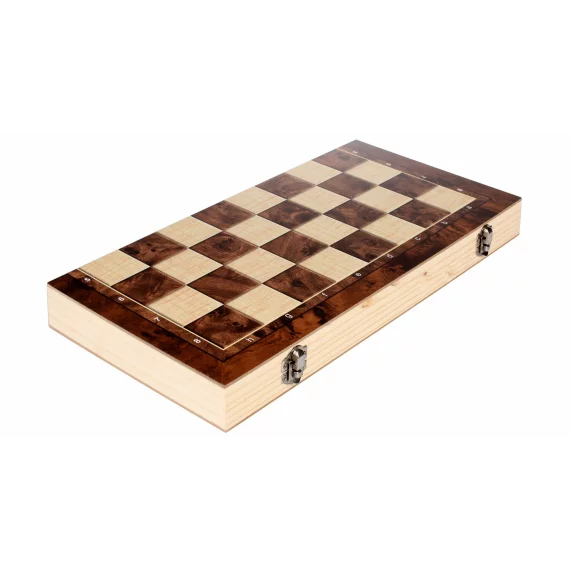 Tabla sah 3 in 1 Exclusive 3v1, dimensiuni 39 x 39 x 2 cm