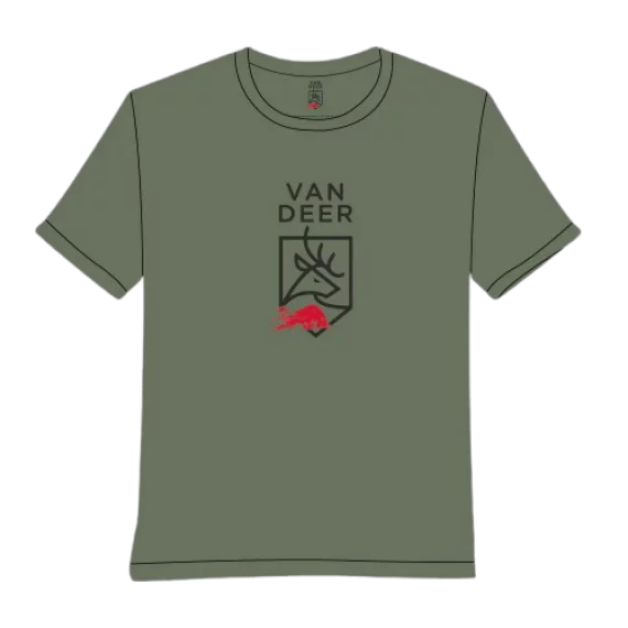 Tricou pentru copii VAN DEER - Red Bull Sports KIDS LOGO T-SHIRT KHAKI