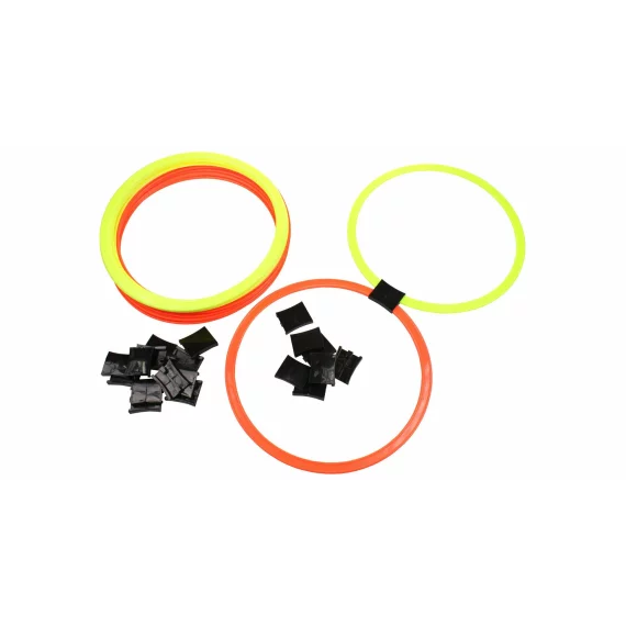 Set cu 16 cercuri si 20 conectori, 39 cm diametrul, Bicolor Hoop 16